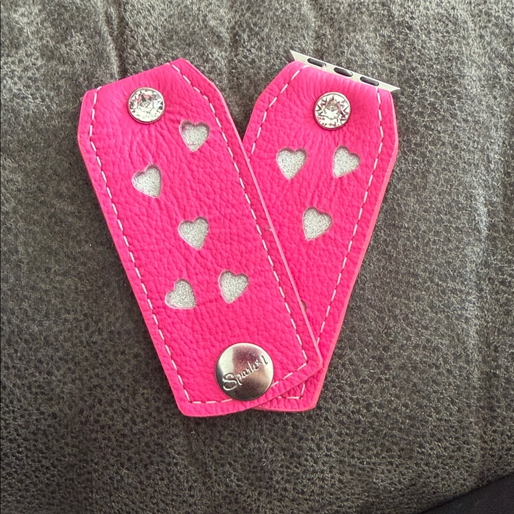 Pink Heart Cutout Spark*l Watchband
